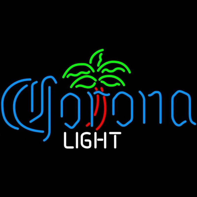 Corona Light Dominator Palm Tree Beer Sign Neonreclame