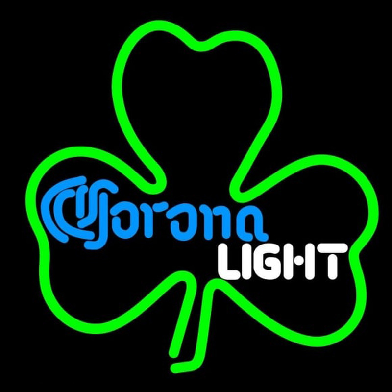 Corona Light Green Clover Beer Sign Neonreclame
