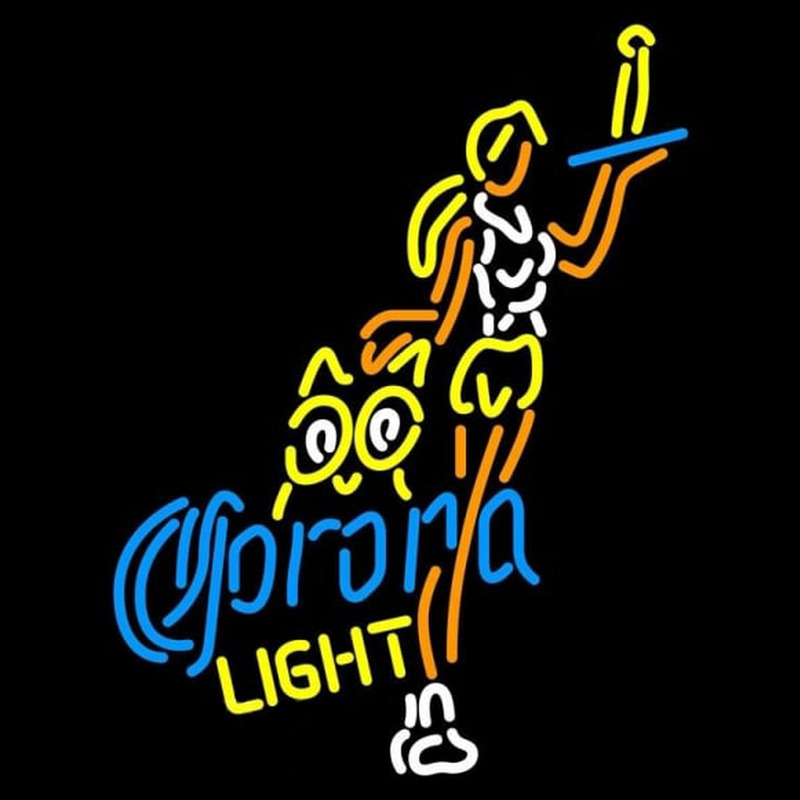 Corona Light Hooters Girls With Bottle Beer Sign Neonreclame