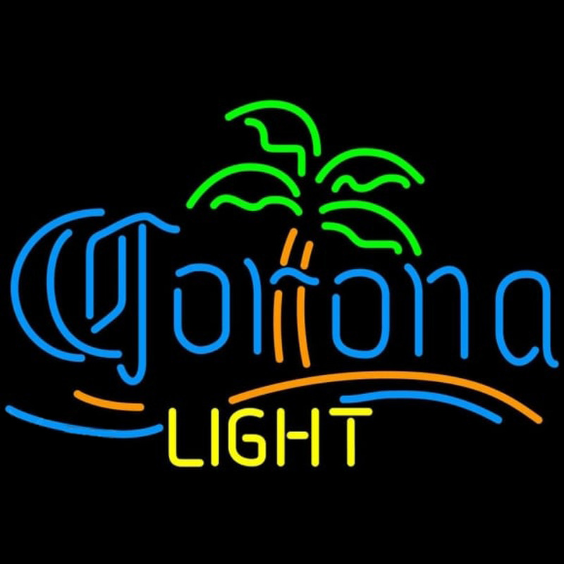 Corona Light Palm Tree Beer Sign Neonreclame