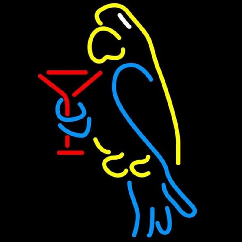 Corona Parrot Martini Glass Beer Sign Neonreclame