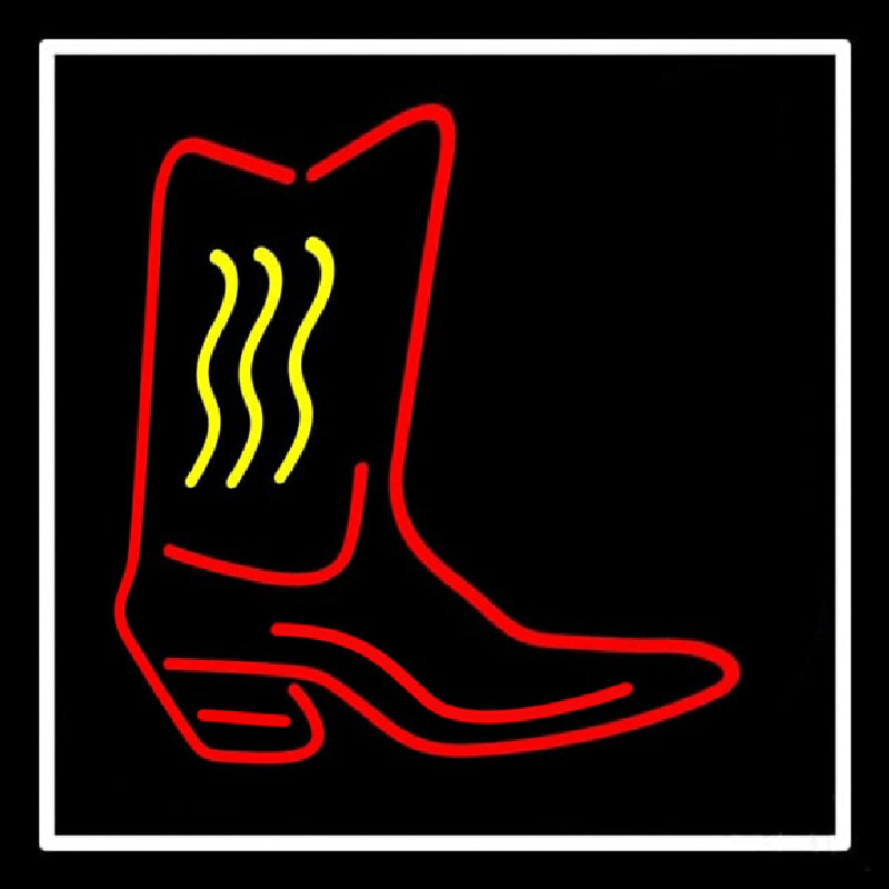 Cowboy Boot With Border Neonreclame