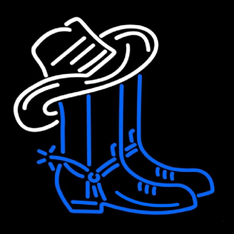 Cowboy Boots Logo Block Neonreclame
