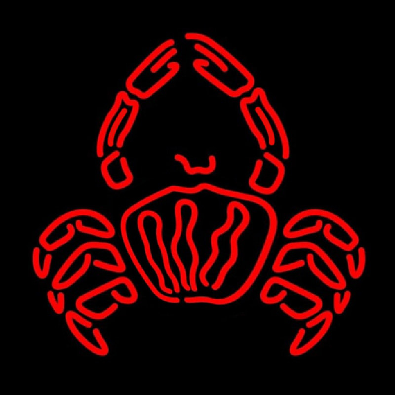 Crab Logo Red Neonreclame