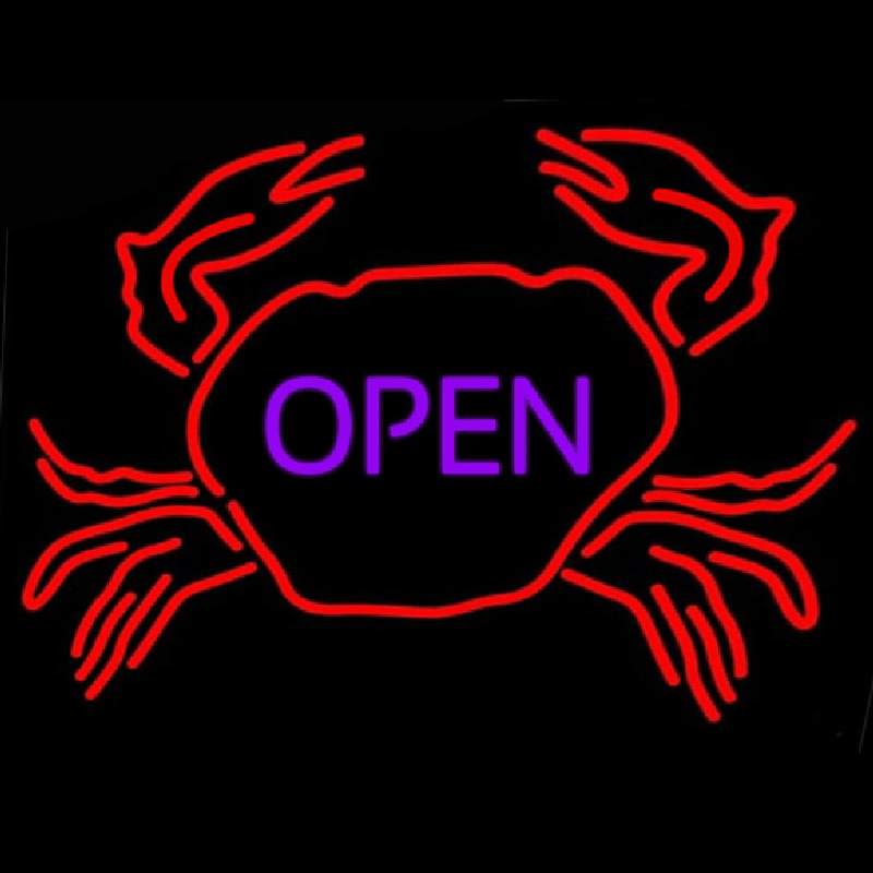 Crab Open 1 Neonreclame