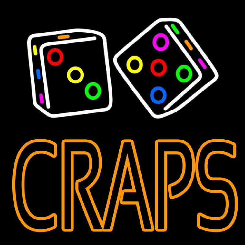 Craps With Dise 1 Neonreclame