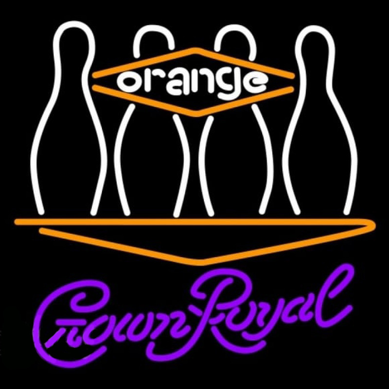 Crown Royal Bowling Orange Beer Sign Neonreclame