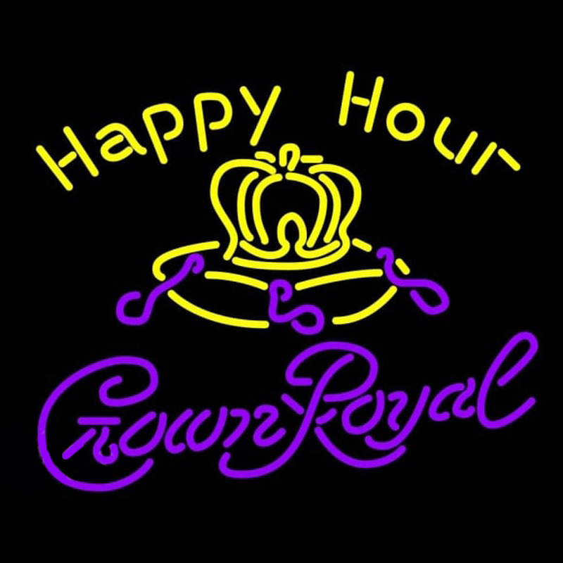 Crown Royal Happy Hour Beer Sign Neonreclame