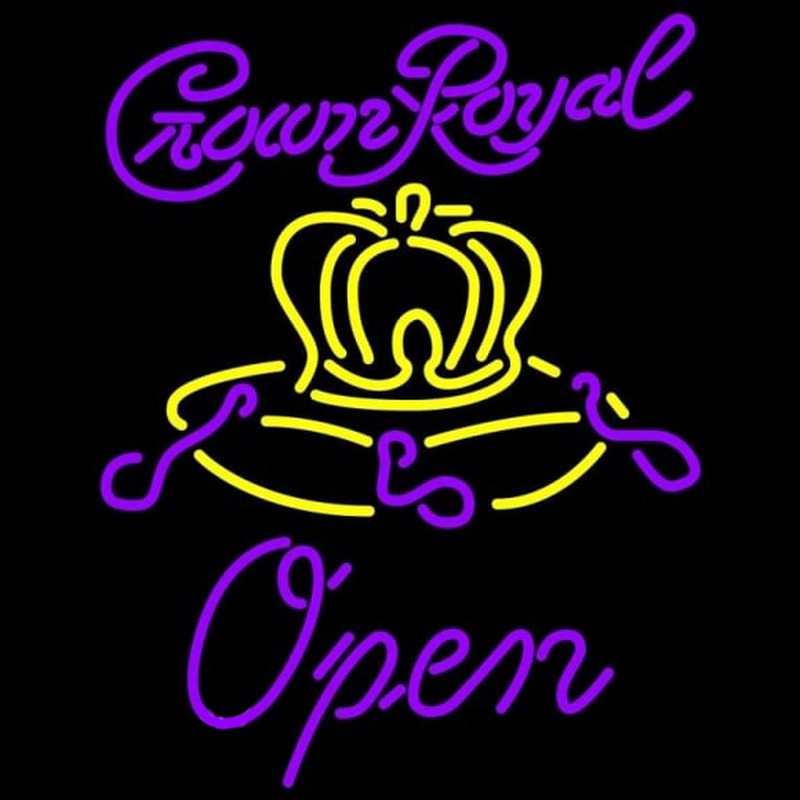 Crown Royal Open Beer Sign Neonreclame