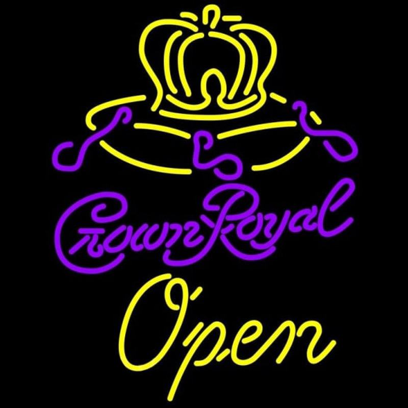 Crown Royal Open Beer Sign Neonreclame