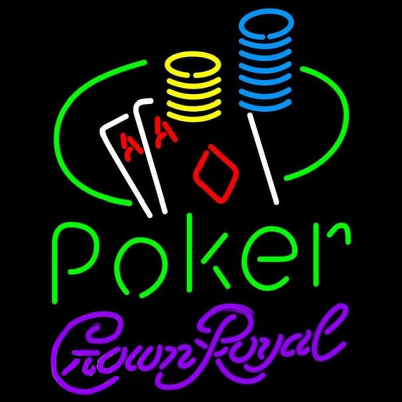 Crown Royal Poker Ace Coin Table Beer Sign Neonreclame