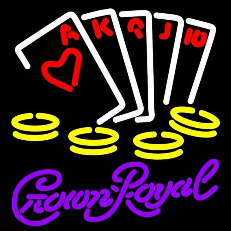 Crown Royal Poker Ace Series Beer Sign Neonreclame