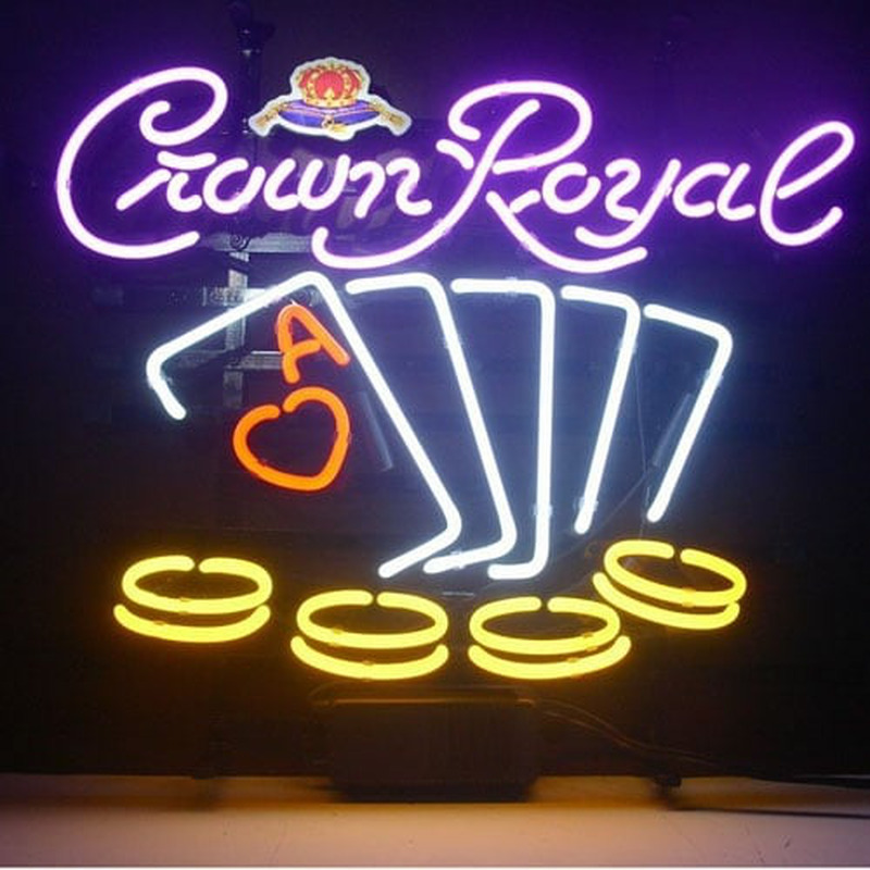 Crown Royal Poker Chips Neonreclame