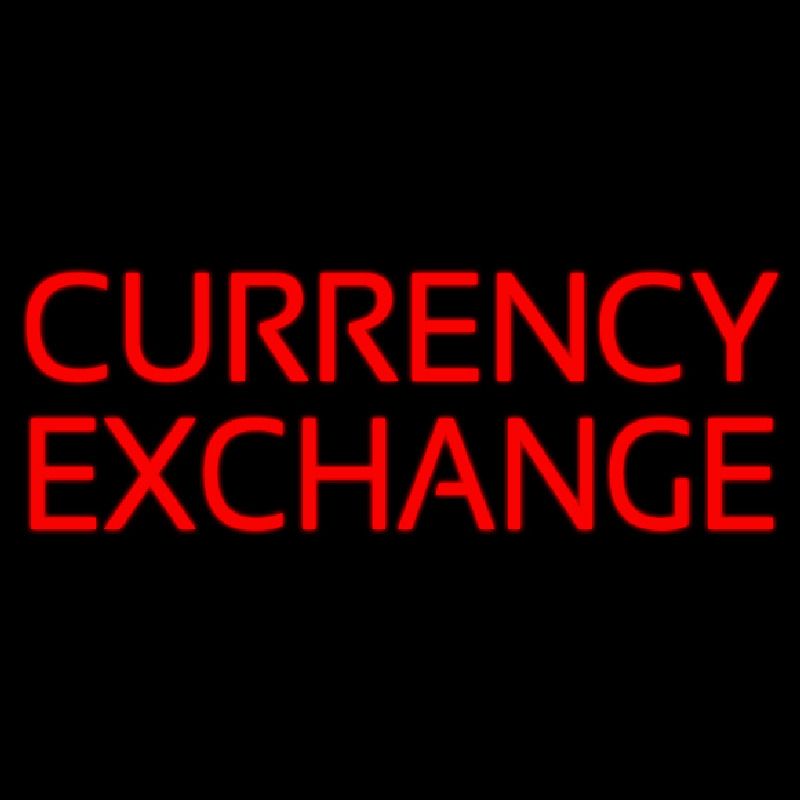 Currency E change Neonreclame