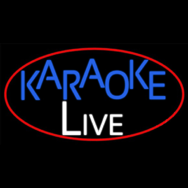 Cursive Karaoke Live Neonreclame