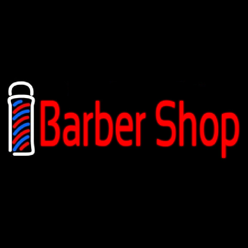 Cursive Red Barber Shop Neonreclame