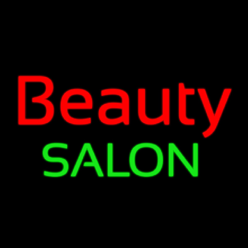 Cursive Red Beauty Salon Green Neonreclame