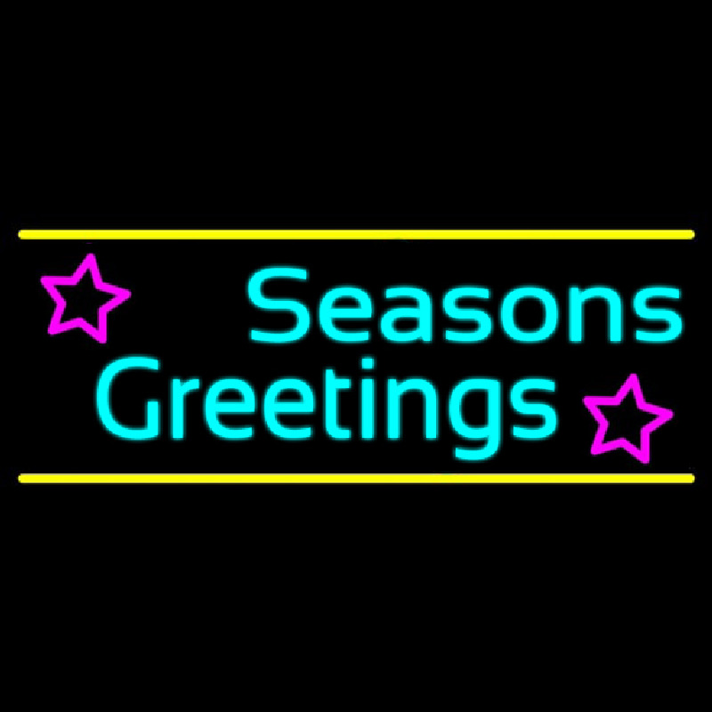 Cursive Seasons Greetings 2 Neonreclame