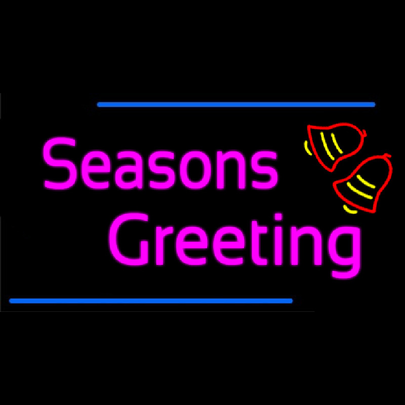 Cursive Seasons Greetings 2 Neonreclame