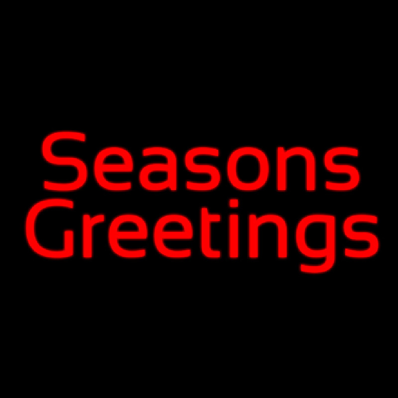 Cursive Seasons Greetings Neonreclame