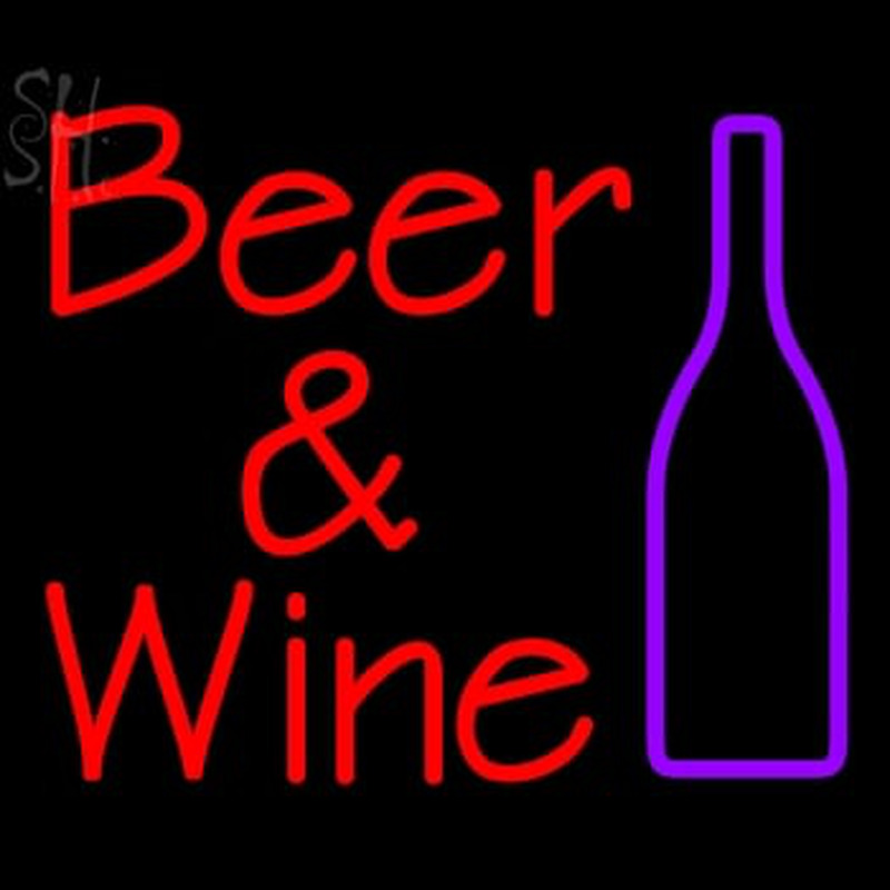 Custom Beer And Wine Bottle Neonreclame