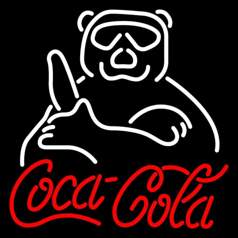 Custom Coca Cola Sign With Panda Neonreclame