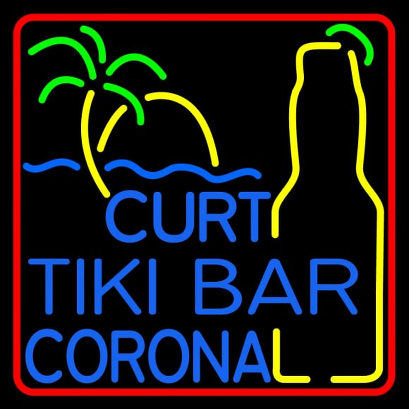 Custom Curt Tiki Bar Corona Logo Neonreclame