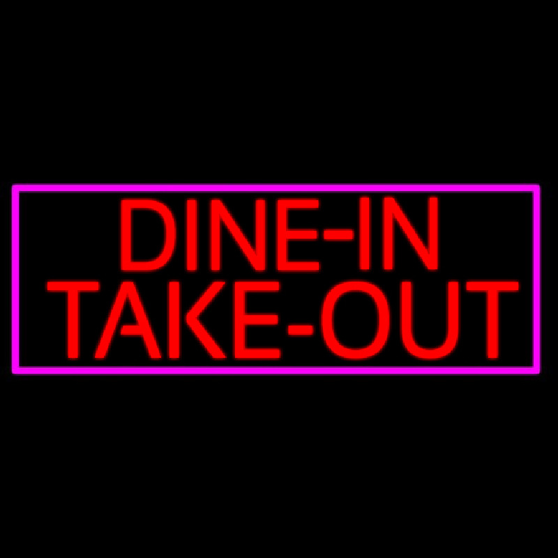 Custom Dine In Take Out Neonreclame