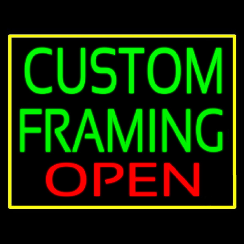 Custom Framing Open Frame Border Neonreclame