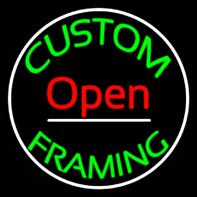 Custom Framing Open Frame With Border Neonreclame
