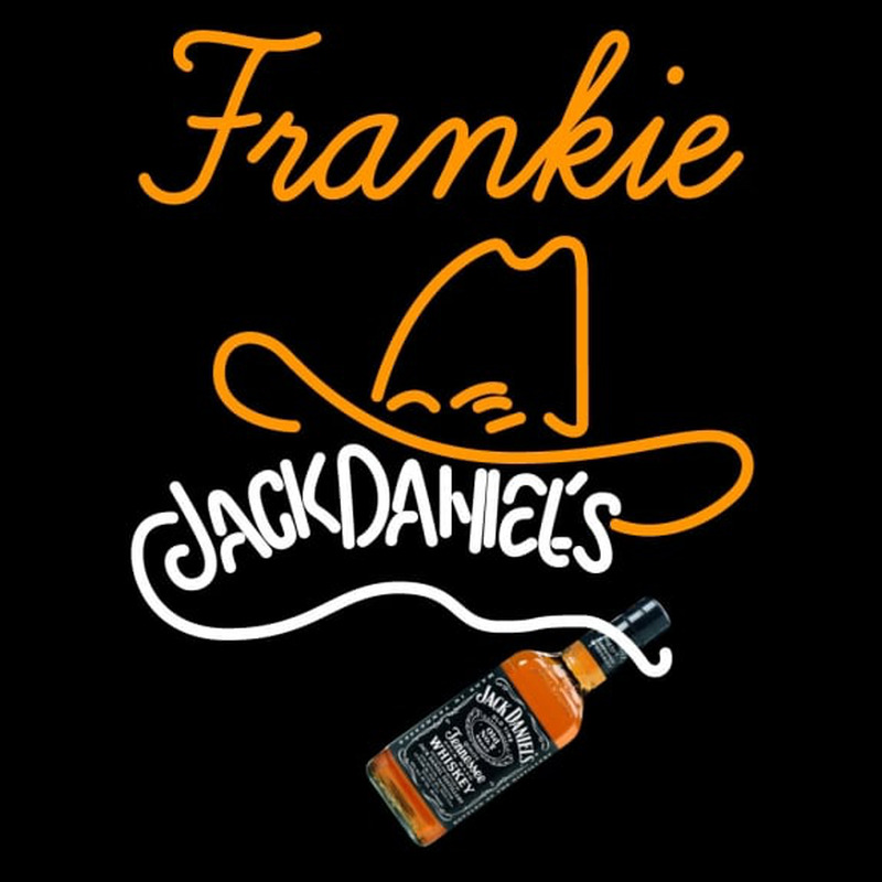 Custom Frankie Rare Jack Daniels Whiskey Cowboy Hat Neonreclame