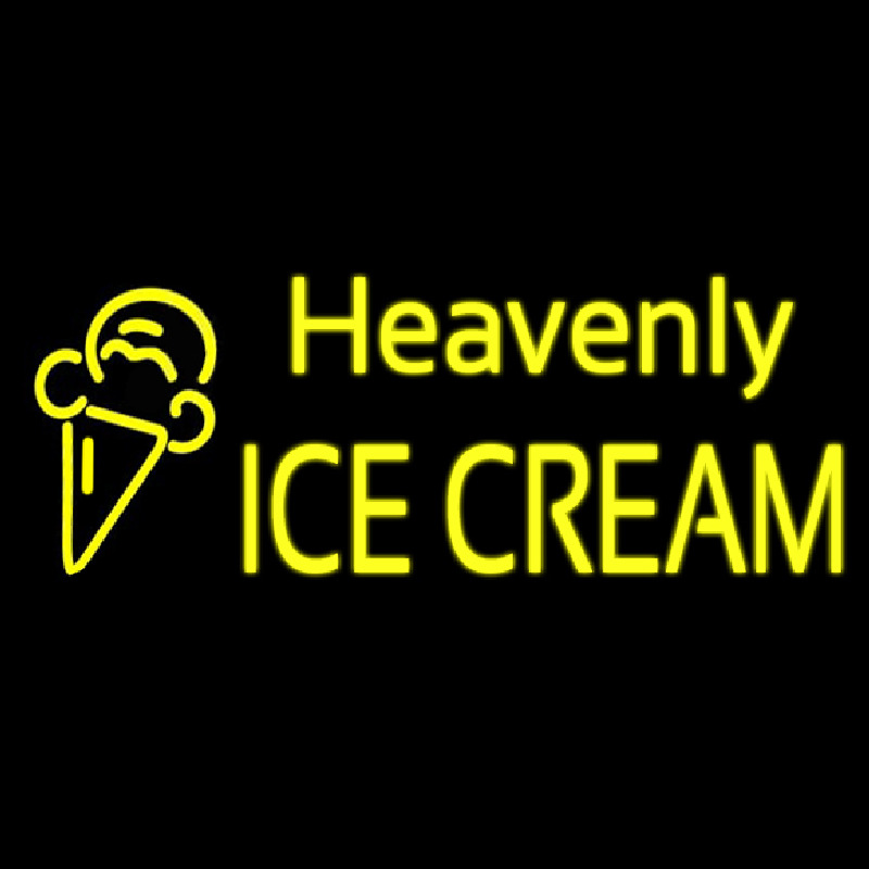 Custom Heavenly Ice Cream Cone Neonreclame