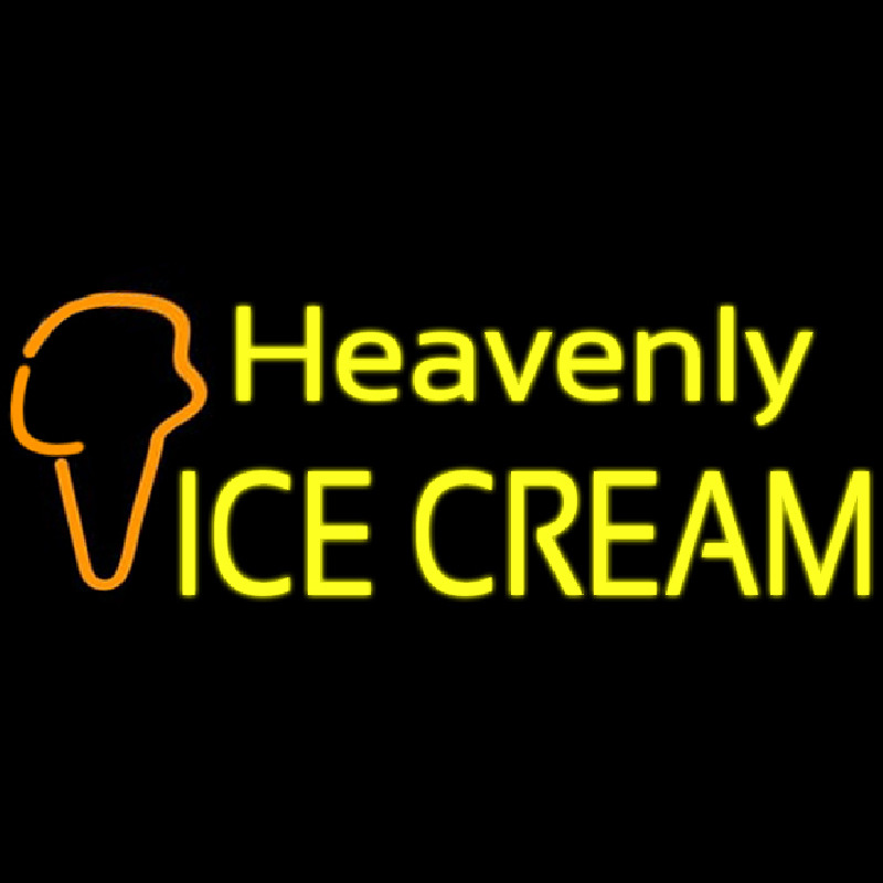 Custom Heavenly Ice Cream Cone Neonreclame