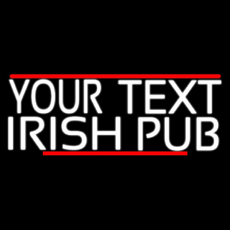 Custom Irish Pub With Red Line Neonreclame