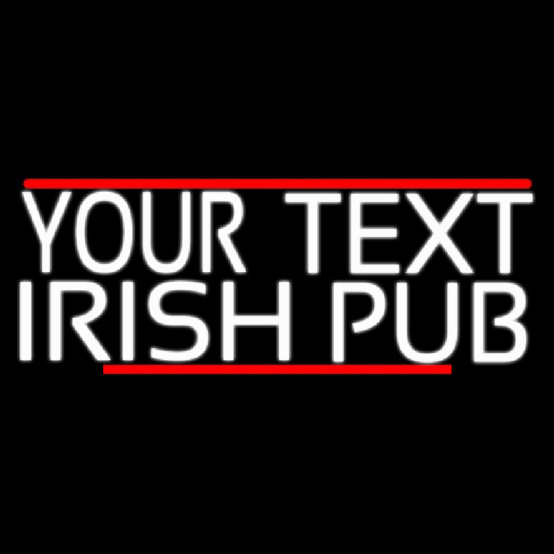 Custom Irish Pub With Red Line Neonreclame