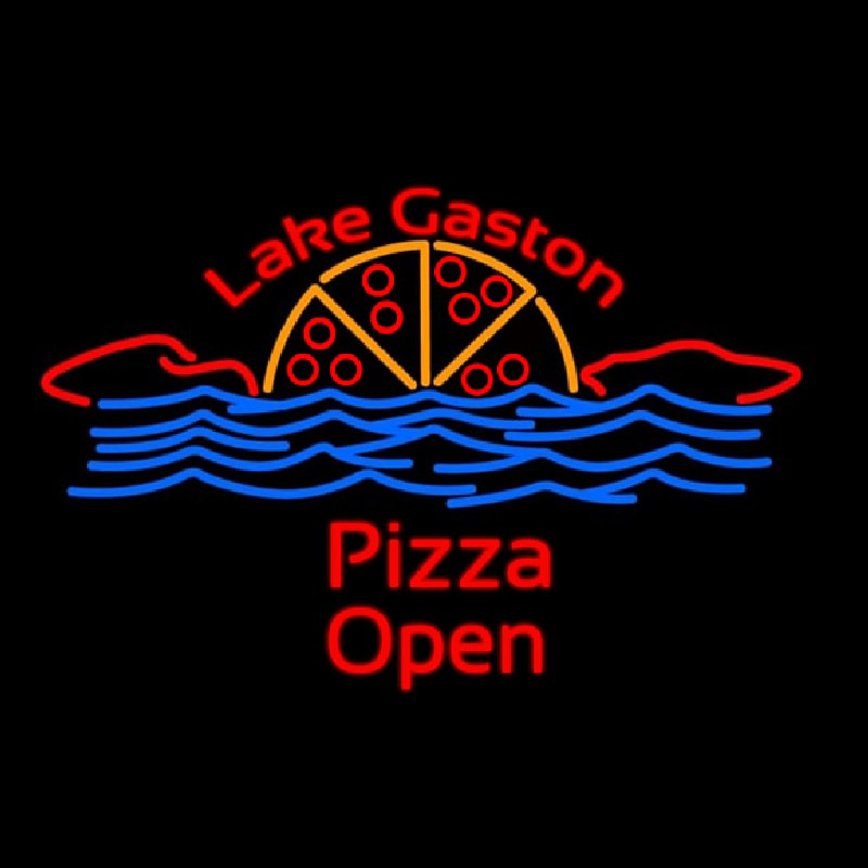 Custom Lake Gaston Pizza Open Neonreclame