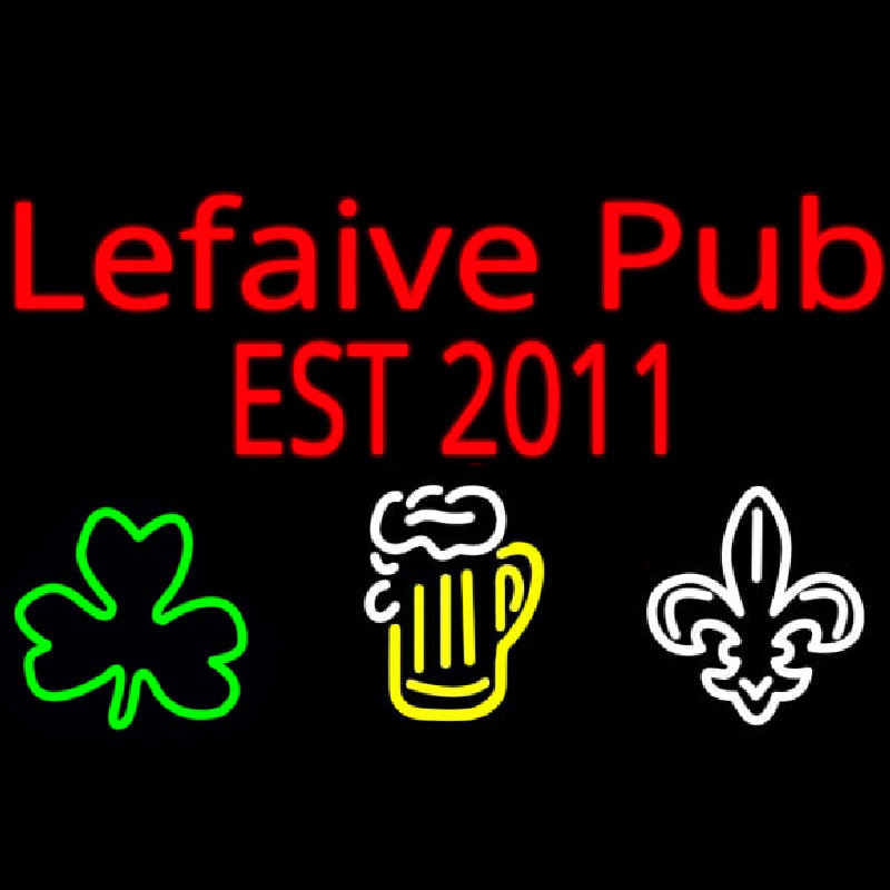 Custom Lefaive Pub Est 2011 Neonreclame