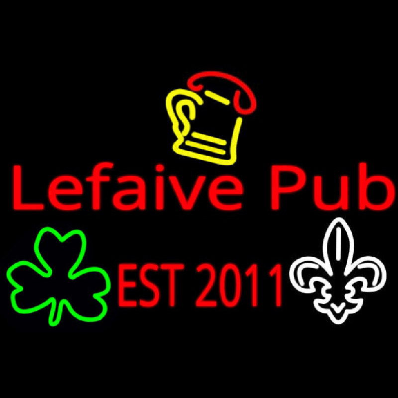 Custom Lefaive Pub Est 2011 Neonreclame