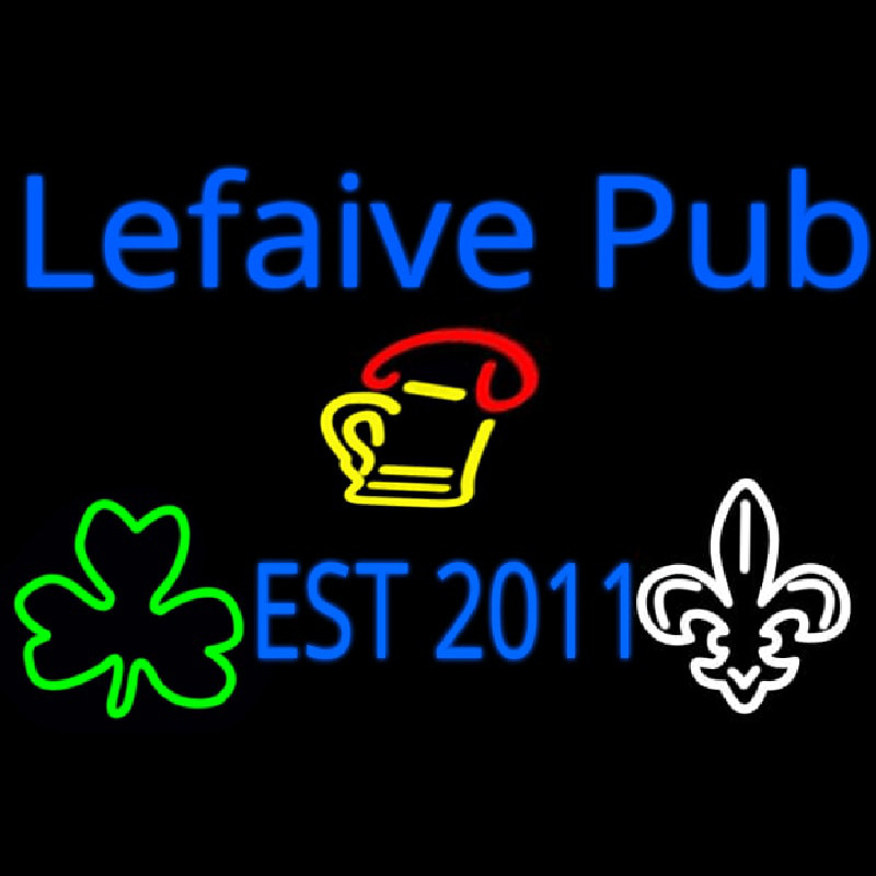 Custom Lefaive Pub Est 2011 Neonreclame