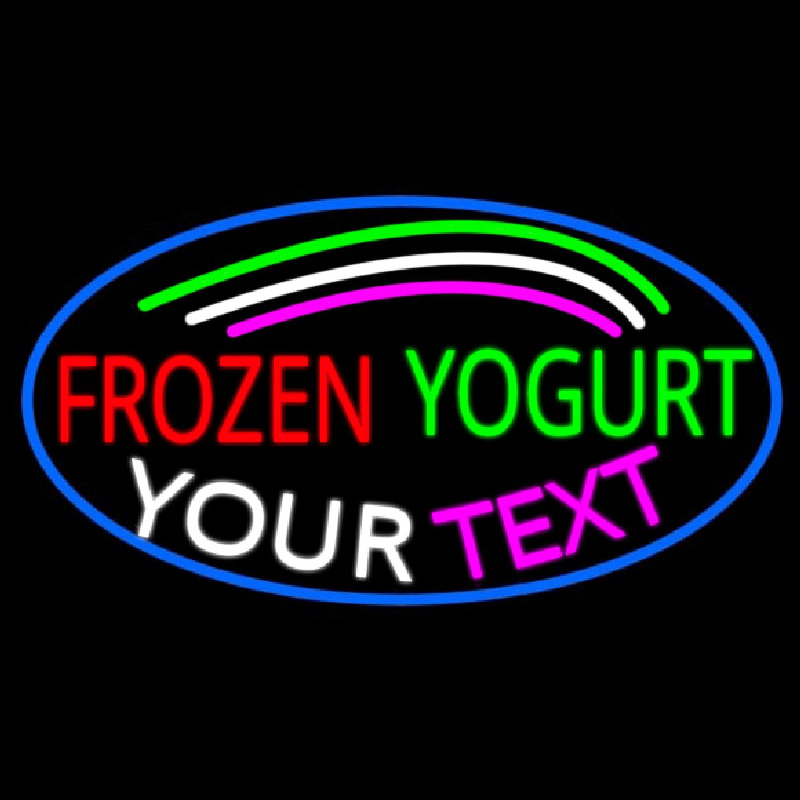 Custom Made Frozen Yogurt Neonreclame