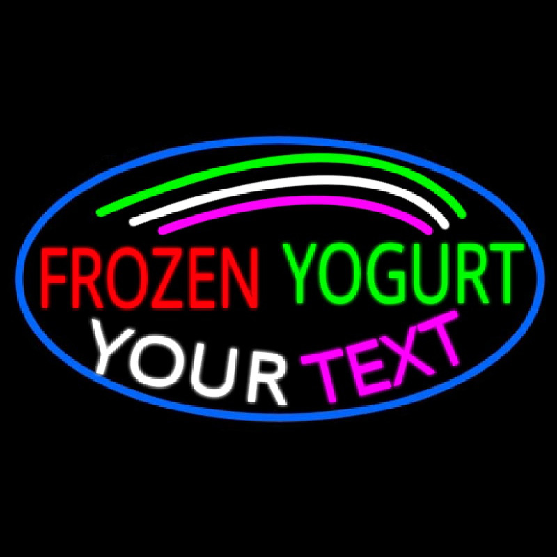 Custom Made Frozen Yogurt Neonreclame