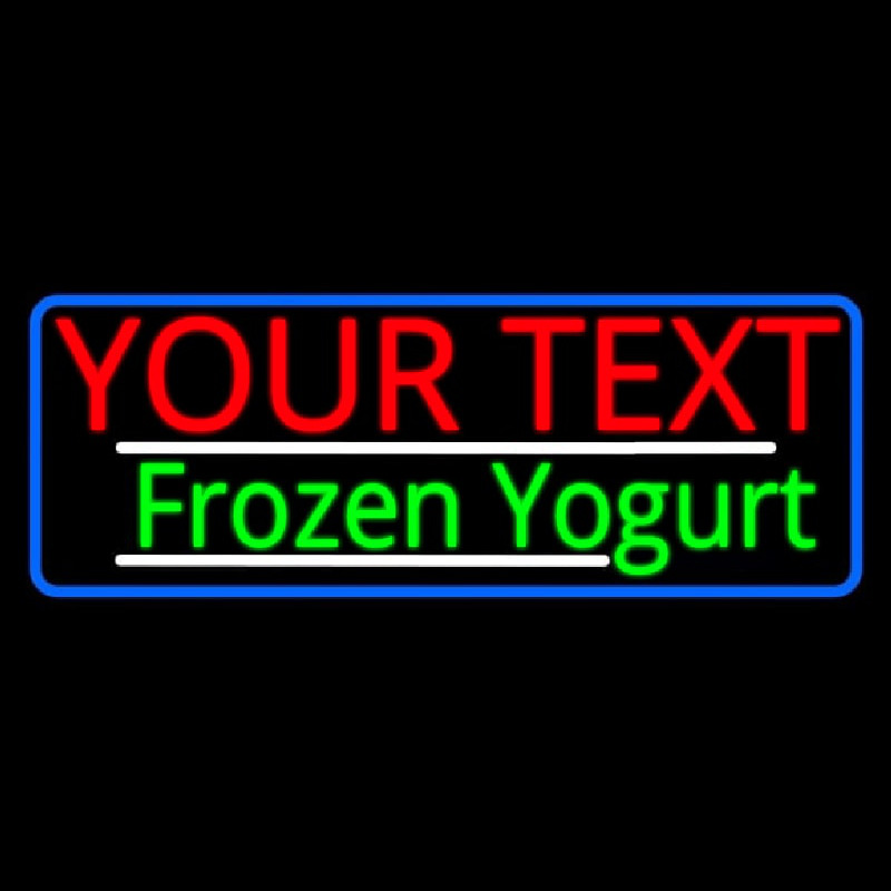 Custom Made Frozen Yogurt Neonreclame