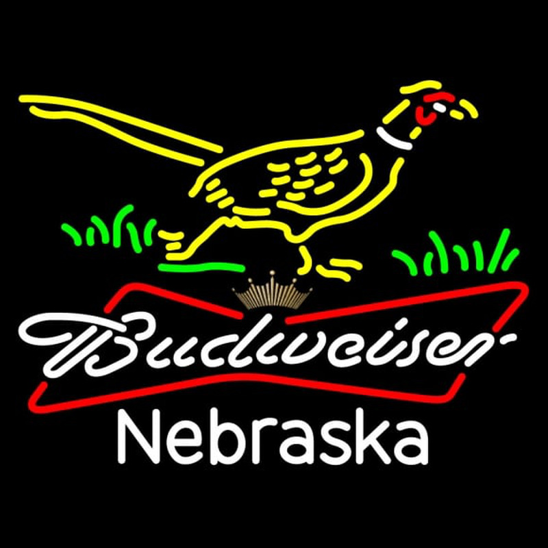 Custom Pheasant Budweiser Tie Crown Neonreclame