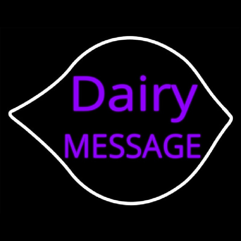 Custom Purple Dairy Neonreclame