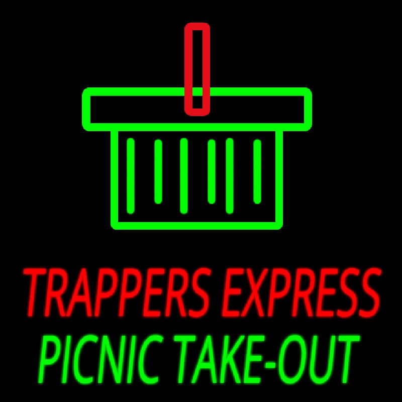 Custom Trappers E press Picnic Take Out Neonreclame