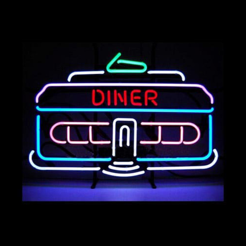 DINER CAR 1950 Classic Retro Restaurant Neonreclame