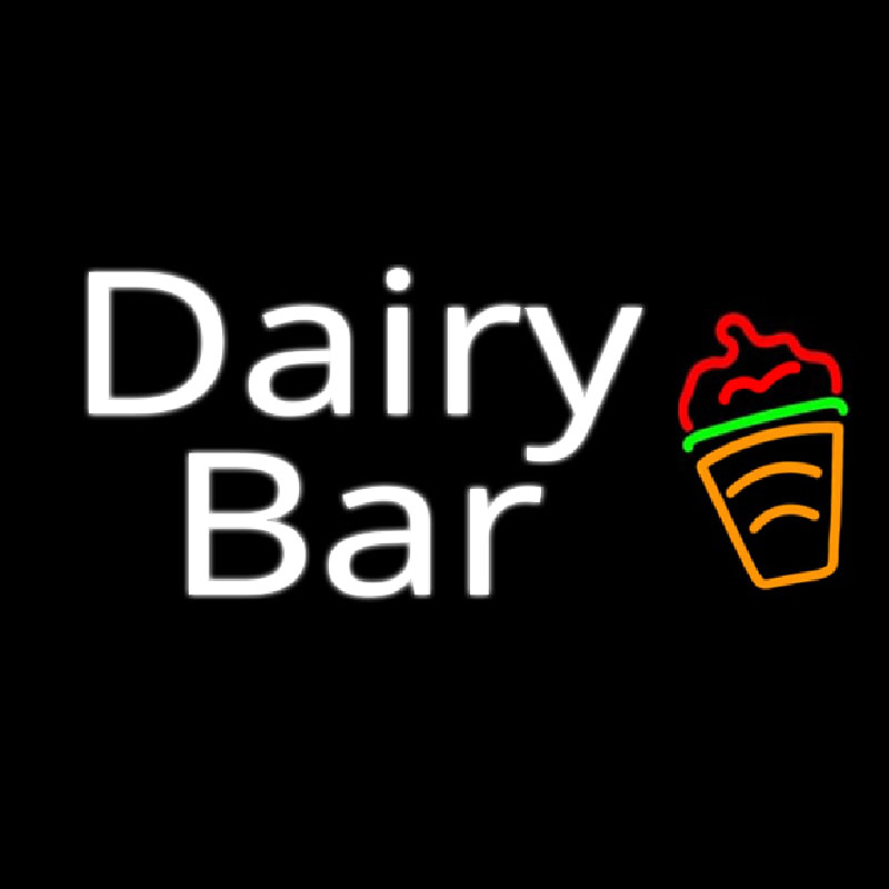 Dairy Bar With Logo Neonreclame