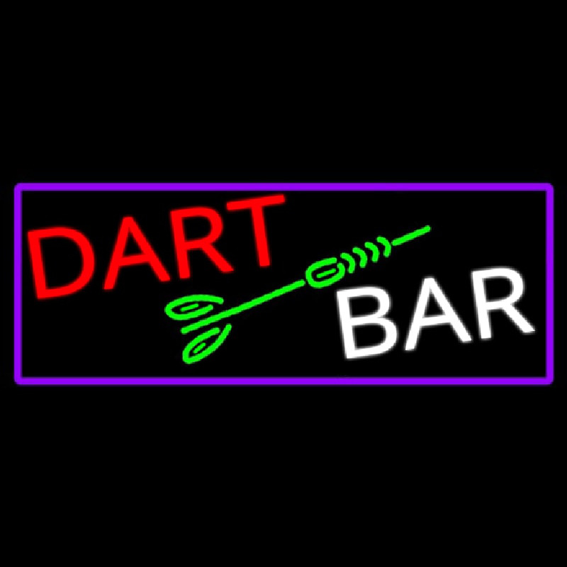 Dart Bar With Purple Border Neonreclame