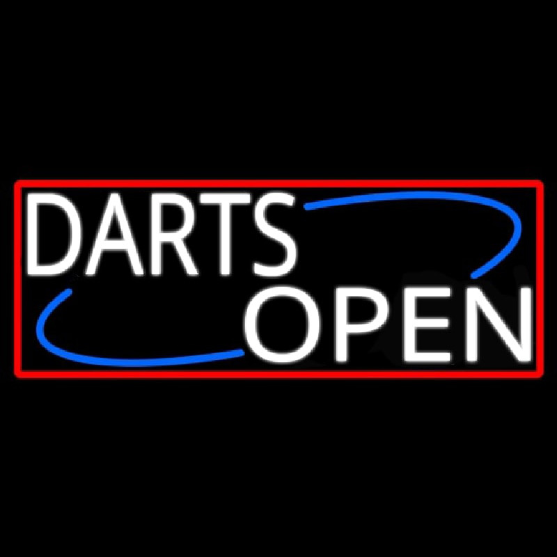 Darts Open With Red Border Neonreclame