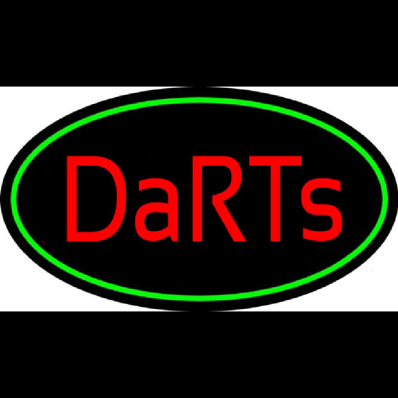 Darts Oval With Green Border Neonreclame
